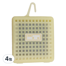 不動化學 冰箱除臭劑 強力脫臭 薄型 室用 蔬菜室也OK！功效有效期限約3個月, 10g, 4包