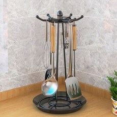 ABM 立式旋轉廚具掛架, 黑色, 1個