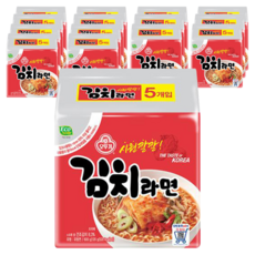 오뚜기 김치라면 120g, 75개