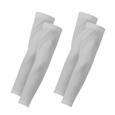 FILA GOLF 無縫網眼線條手腕型涼感袖套 2入, 淺灰色, 2個