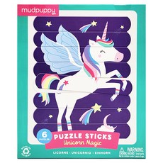 Mudpuppy 排排拼圖棒 魔法獨角獸，可創建6個拼圖, 24片, 1盒