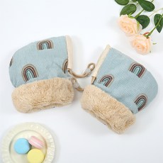 생활의지혜 킥보드 핸드 워머 자전거 방한 장갑, 무지개블루, 1개