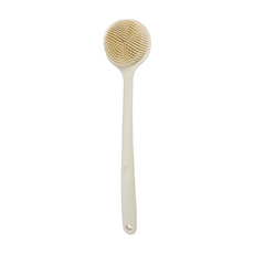 生活共感 矽膠雙面柔軟沐浴刷, 1個, 1入, Ivory