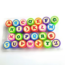 Mazing Choice 塑膠圓筒形字母印章26款套組, 1套, 混合顏色