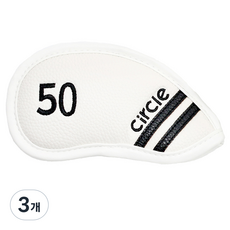 Circle DESIGN GOLF 鐵桿挖起桿桿頭套 50度, 3個, 白色