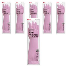 롯데이라이프 착한 고무장갑, 핑크, 특대(XL), 6세트