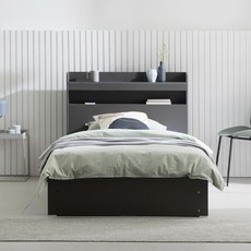 퍼리든 유니 LED 서랍 3단 수납침대 + 본넬 매트리스 방문설치, 그레이