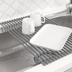 Kitchen9 方形矽膠水槽捲墊, 灰色