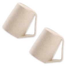 디블릭 물빠짐 거꾸로 양치컵, 베이지, 2개