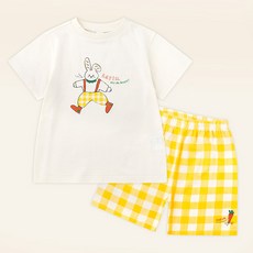 mollimelli 兒童款 Good 格紋 Holly 短袖上下套裝