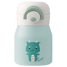 TAFUCO 泰福高 COUP動物好朋友按壓式保溫瓶, 1個, 薄荷綠, 200ml