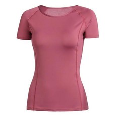 KR SKANGEL 透氣網紗拼接女修身運動上衣