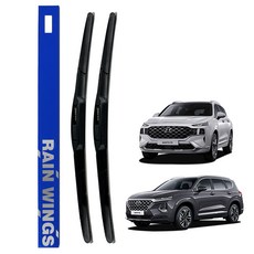 RAIN WINGS 原廠規格相容型複合式雨刷前雨刷組 現代 Santa Fe TM The New 2.0 / 2.2 / 2.5 汽油 柴油 渦輪 T GDI 2WD 4WD 2018年3月~2023年7月