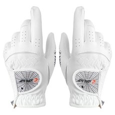 JAMA GOLF 男性用 e 機能性高爾夫手套 雙手用, WHITE, 1套
