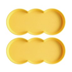 ade.l 矽膠三格托盤 2入組, 起司色