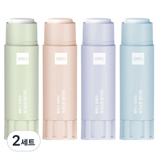 deLi 得力 超強力旋轉型玉米粉膠棒 4種組, 2套