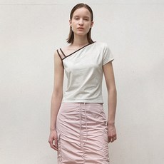 아틀리에나인 여성용 원 숄더 스트링 티 T-6818