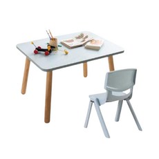 리바트 꼼므 800 아이책상 + 의자 세트 방문설치, 블루(책상), 블루(의자)