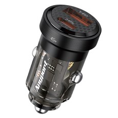 애니포트 PPS Q.C4.0 45W 2포트 듀얼 차량용 고속 충전기, AP-UC45W, 1개