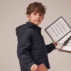 빈 아동용 퀼팅 후드 탈부착 점퍼 BZ11JP01NV