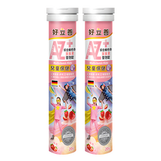 heilusan 好立善 機能保健系列 發泡錠 款式隨機 超級B群/C1000/Q10 + 生物素/AtoZ, 20顆, 2瓶