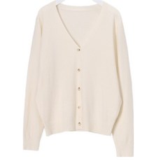 시크폭스 여성용 프리미엄 메리노 울 소프트 텐션 니트 가디건