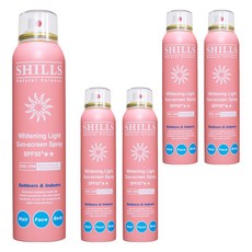 SHILLS 舒兒絲 超清爽舒緩美白防曬冰鎮噴霧 寶寶適用, SPF50+溫和防曬, 180ml 5瓶