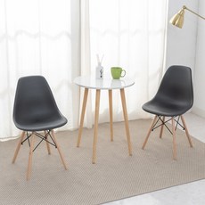 노아가구 엘레의자 2p, 블랙, 2개