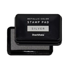 Shachihata 寫吉達 油性印台, 90x55mm, 金/銀色, 1個