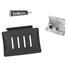 ROYALLIN 蘿林嚴選 免打孔不鏽鋼肥皂架 11.5*8.4 cm 304不鏽鋼, 霧面灰色, 1個