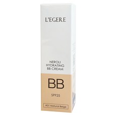 L'EGERE 橙花原液保濕BB霜 SPF25 潤色遮瑕 保濕提亮 毛孔隱形 物理防曬, #01自然, 35ml, 1條