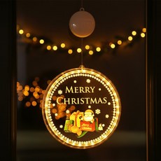 Mashatu LED 聖誕窗戶裝飾燈 圓形, 聖誕老人, 1個