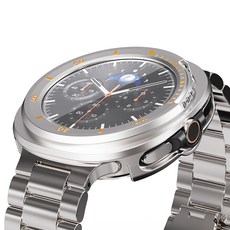 KANTAM Galaxy Watch8 Classic 全包覆錶圈保護殼, 1套, 鈦橘色