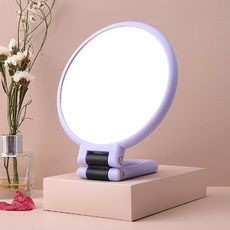 유엘 접이식 확대경 화장 거울 X10, 퍼플