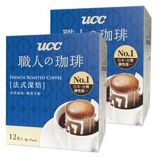 ucc 職人的珈琲 法式深焙濾掛式咖啡, 8g, 12包, 2盒