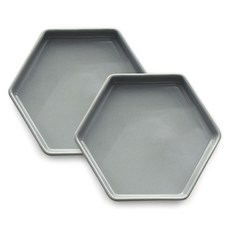 PRELUDE 6角餐盤 M號, 2個, 盤子, 灰色