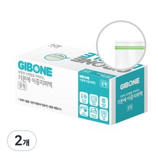 GIBONE 冷藏冷凍兩用雙層夾鏈袋, 中(M), 2個, 60入