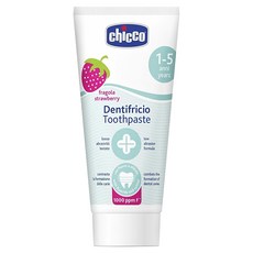 Chicco 兒童木醣醇含氟牙膏 草莓口味 1-5歲適用 低磨損性配方, 50ml, 1條