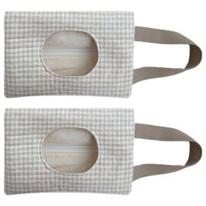 Yeonsi 鋪棉濕紙巾收納袋 17 x 25 cm, 2個, 米色