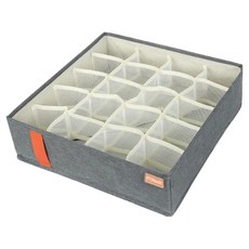 小麥購物 內褲襪子20格分隔收納盒 L2267, 灰黑色, 1個