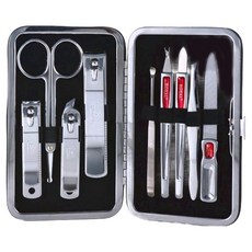 ROYAL 金屬邊框指甲修整9件組 RM-486 專業美甲工具, 1組, 混和顏色