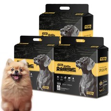 PETZMOA 狗用除味尿墊 黑色, 100片, 3包