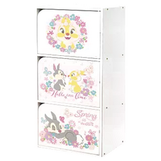 收納王妃 木門三層櫃, 櫻花桑普邦妮