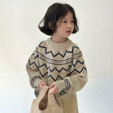 Arbe 兒童 Bonun Z字形針織衫