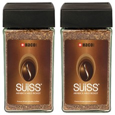 Haco Suiss阿拉比卡溫和烘焙即溶咖啡, 100g, 1罐, 2罐