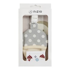 nIZio 小蘑菇平安收納袋- 100%棉 台灣製造 13cm x 9cm, 亞麻灰, 1個