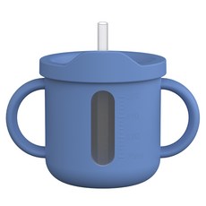 JOONIE 矽膠多功能防漏杯, 藍色, 1個, 220ml