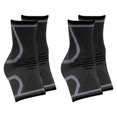 AOLIKES 奧力克斯 針織運動防護護踝, 一體編織 彈力包覆 透氣不悶, XL, 黑色, 2雙