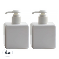 Market A 極簡按壓式分裝瓶 250ml, 4個, 白色