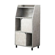 收納王妃 北歐風造型方格收納櫃, 清水模深 深灰色